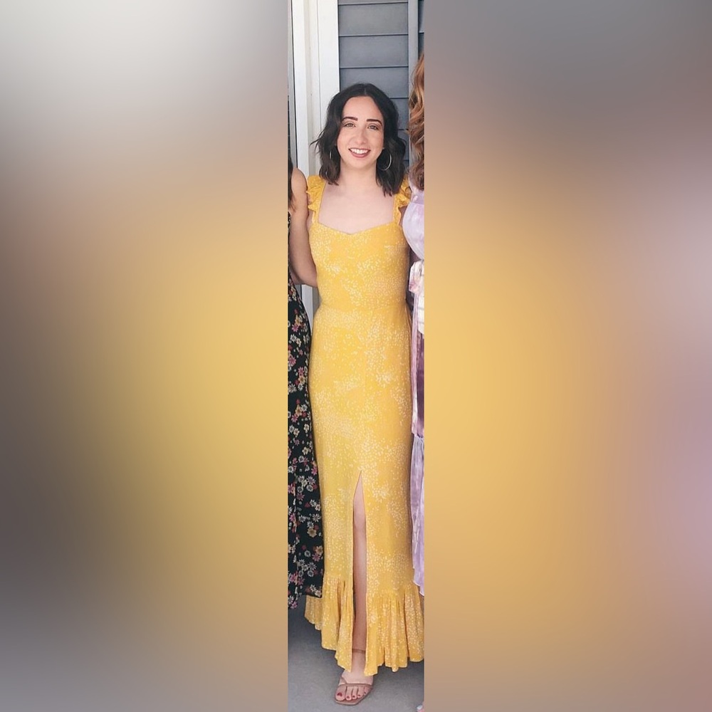 Express XS yellow sun dress